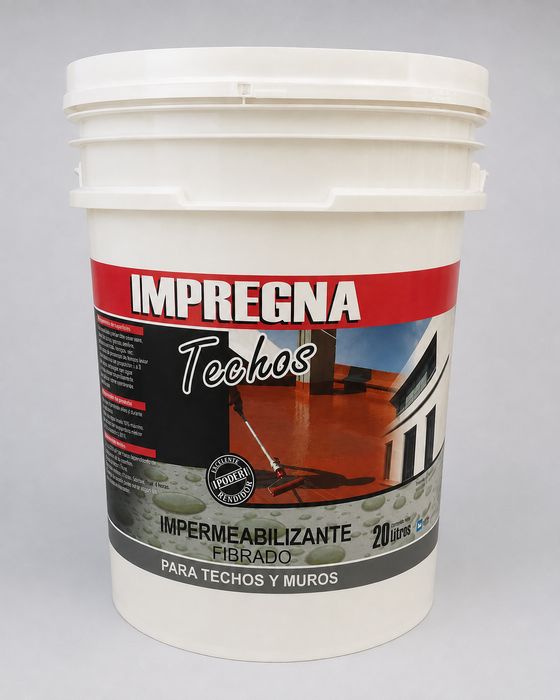 Impermeabilizante fibrado Impregna Techos, balde de 20 litros