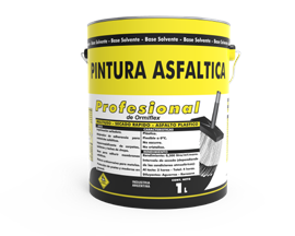 Pintura asfáltica Profesional Ormiflex de base solvente, lata de 1 litro